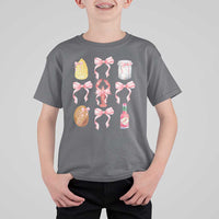 Funny Crawfish Bow Pink T Shirt For Kid Cute Coquette Y2k Clean Girl Aesthetic - Wonder Print Shop