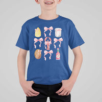Funny Crawfish Bow Pink T Shirt For Kid Cute Coquette Y2k Clean Girl Aesthetic - Wonder Print Shop
