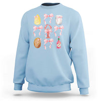 Funny Crawfish Bow Pink Sweatshirt Cute Coquette Y2k Clean Girl Aesthetic - Wonder Print Shop
