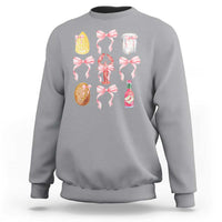 Funny Crawfish Bow Pink Sweatshirt Cute Coquette Y2k Clean Girl Aesthetic - Wonder Print Shop