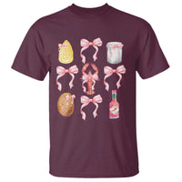 Funny Crawfish Bow Pink T Shirt Cute Coquette Y2k Clean Girl Aesthetic - Wonder Print Shop