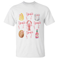 Funny Crawfish Bow Pink T Shirt Cute Coquette Y2k Clean Girl Aesthetic - Wonder Print Shop