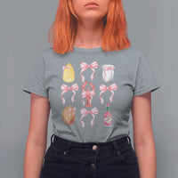 Funny Crawfish Bow Pink T Shirt For Women Cute Coquette Y2k Clean Girl Aesthetic - Wonder Print Shop