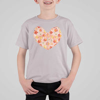 Coquette Canadian Girly T Shirt For Kid Canada Day Flag Maple Leaf Orange Bow Girls Aesthetic - Wonder Print Shop