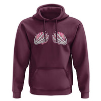 Funny Skeleton Hands Seashell Bikini Halloween Beach Hoodie - Wonder Print Shop