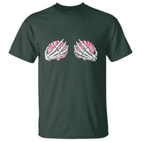 Funny Skeleton Hands Seashell Bikini Halloween Beach T Shirt - Wonder Print Shop