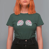Funny Skeleton Hands Seashell Bikini Halloween Beach T Shirt For Women - Wonder Print Shop
