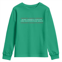 Funny Make America Follow The Constitution Again Youth Sweatshirt - Wonder Print Shop