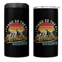 And So The Adventure Begins 4 in 1 Can Cooler Tumbler Camping Hiking Lover - Wonder Print Shop