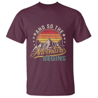 And So The Adventure Begins T Shirt Camping Hiking Lover - Wonder Print Shop