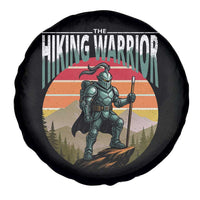 Funny Mountain Hikers Spare Tire Cover The Hiking Warrior Retro Forest Sunset - Wonder Print Shop