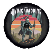 Funny Mountain Hikers Spare Tire Cover The Hiking Warrior Retro Forest Sunset - Wonder Print Shop