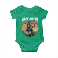 Funny Mountain Hikers Baby Onesie The Hiking Warrior Retro Forest Sunset - Wonder Print Shop