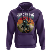 Funny Mountain Hikers Hoodie The Hiking Warrior Retro Forest Sunset - Wonder Print Shop