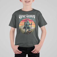Funny Mountain Hikers T Shirt For Kid The Hiking Warrior Retro Forest Sunset - Wonder Print Shop