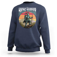 Funny Mountain Hikers Sweatshirt The Hiking Warrior Retro Forest Sunset - Wonder Print Shop