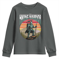 Funny Mountain Hikers Youth Sweatshirt The Hiking Warrior Retro Forest Sunset - Wonder Print Shop