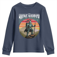 Funny Mountain Hikers Youth Sweatshirt The Hiking Warrior Retro Forest Sunset - Wonder Print Shop