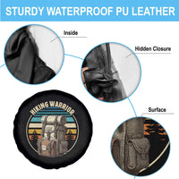 Funny Hiking Warrior Retro Backpack Nature Adventure Spare Tire Cover - Wonder Print Shop
