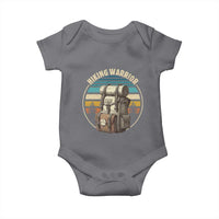 Funny Hiking Warrior Retro Backpack Nature Adventure Baby Onesie - Wonder Print Shop