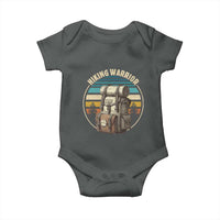 Funny Hiking Warrior Retro Backpack Nature Adventure Baby Onesie - Wonder Print Shop