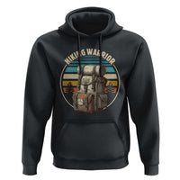 Funny Hiking Warrior Retro Backpack Nature Adventure Hoodie - Wonder Print Shop