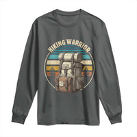 Funny Hiking Warrior Retro Backpack Nature Adventure Long Sleeve Shirt - Wonder Print Shop