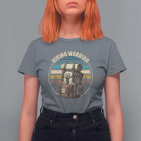 Funny Hiking Warrior Retro Backpack Nature Adventure T Shirt For Women - Wonder Print Shop