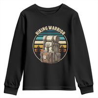 Funny Hiking Warrior Retro Backpack Nature Adventure Youth Sweatshirt - Wonder Print Shop