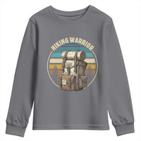 Funny Hiking Warrior Retro Backpack Nature Adventure Youth Sweatshirt - Wonder Print Shop