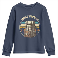 Funny Hiking Warrior Retro Backpack Nature Adventure Youth Sweatshirt - Wonder Print Shop