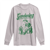 Funny Gardening Because Murder Is Wrong Long Sleeve Shirt Plant Lady - Wonder Print Shop