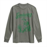 Funny Gardening Because Murder Is Wrong Long Sleeve Shirt Plant Lady - Wonder Print Shop