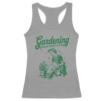 Funny Gardening Because Murder Is Wrong Racerback Tank Top Plant Lady - Wonder Print Shop