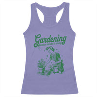 Funny Gardening Because Murder Is Wrong Racerback Tank Top Plant Lady - Wonder Print Shop
