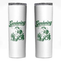 Funny Gardening Because Murder Is Wrong Skinny Tumbler Plant Lady - Wonder Print Shop