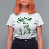 Funny Gardening Because Murder Is Wrong T Shirt For Women Plant Lady - Wonder Print Shop