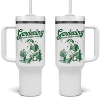 Funny Gardening Because Murder Is Wrong Tumbler With Handle Plant Lady - Wonder Print Shop