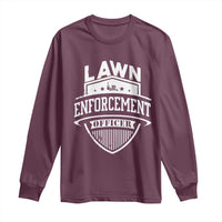 Funny The Lawn Enforcement Officer Long Sleeve Shirt Gardening Lawn Mower Father's Day - Wonder Print Shop