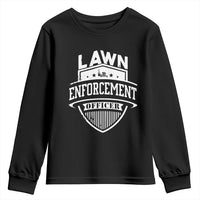 Funny The Lawn Enforcement Officer Youth Sweatshirt Gardening Lawn Mower Father's Day - Wonder Print Shop