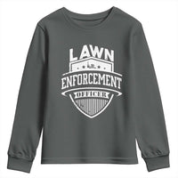 Funny The Lawn Enforcement Officer Youth Sweatshirt Gardening Lawn Mower Father's Day - Wonder Print Shop