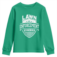Funny The Lawn Enforcement Officer Youth Sweatshirt Gardening Lawn Mower Father's Day - Wonder Print Shop