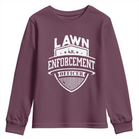 Funny The Lawn Enforcement Officer Youth Sweatshirt Gardening Lawn Mower Father's Day - Wonder Print Shop