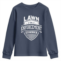 Funny The Lawn Enforcement Officer Youth Sweatshirt Gardening Lawn Mower Father's Day - Wonder Print Shop