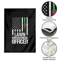 Funny Lawn Enforcement Officer Garden Flag Gardening Lawn Mower American Flag - Wonder Print Shop