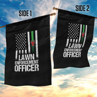 Funny Lawn Enforcement Officer Garden Flag Gardening Lawn Mower American Flag - Wonder Print Shop