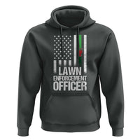 Funny Lawn Enforcement Officer Hoodie Gardening Lawn Mower American Flag - Wonder Print Shop