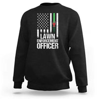 Funny Lawn Enforcement Officer Sweatshirt Gardening Lawn Mower American Flag - Wonder Print Shop