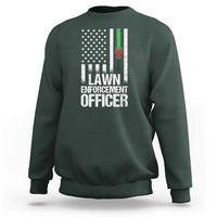Funny Lawn Enforcement Officer Sweatshirt Gardening Lawn Mower American Flag - Wonder Print Shop