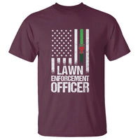 Funny Lawn Enforcement Officer T Shirt Gardening Lawn Mower American Flag - Wonder Print Shop